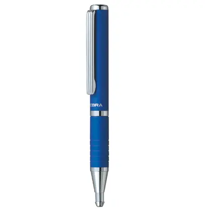 Ручка подарочная Zebra шариковая, Slide, корпус синий лак с футляром, Синяя, (SL-F1 blue)
