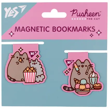 Закладки для учебников YES, 2 шт., Pusheen, магнитные, (708105)