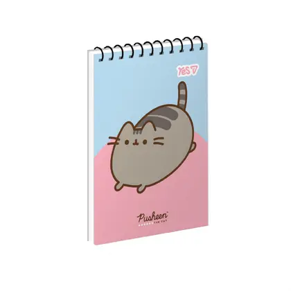 Зошит для записів YES А7, 80 аркушів на спіралі, клітинка, Pusheen: Cozy Day (152509)