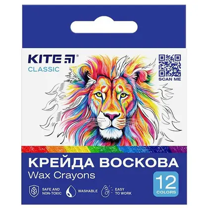 Крейда воскова Kite Classic 12 кольорів (k-070)