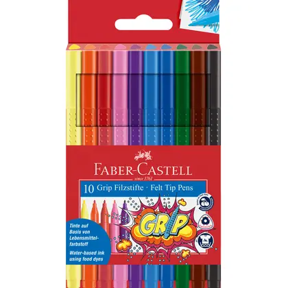 Фломастери в наборі Faber-Castell 10 кольорів GRIP (155310)