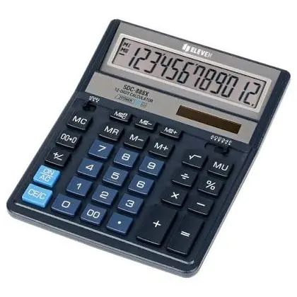 Калькулятор ELEVEN 12 розрядний бухгалтерський, (SDC-888X-BL)