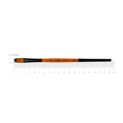 Кисть синтетика ROSA FLAME 1368FR овальная, №4, короткая ручка, (1368FR04)