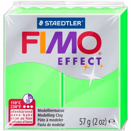 Полімерна глина Fimo Effect 57 г. Неонова Зелена, (8010-501)