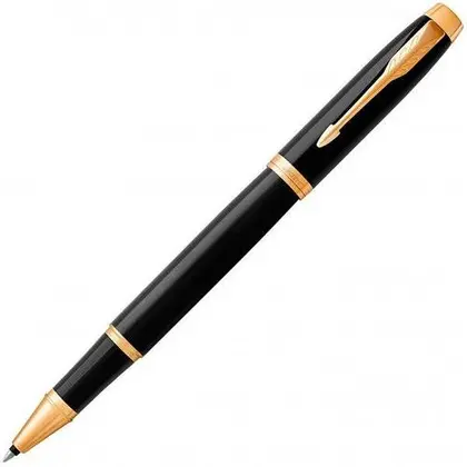 Ручка Parker ролер позолочене, Black, IM (22 022)