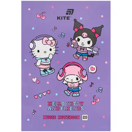 Нотний зошит KITE А4, 20 аркушів Hello Kitty (HK26-404)