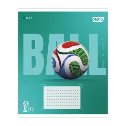 Зошит шкільний YES 18 аркушів клітинка, Ball (768679)