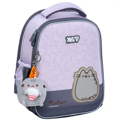 Школьный рюкзак YES, Pusheen, каркасный, Фиолетовый, (550663)