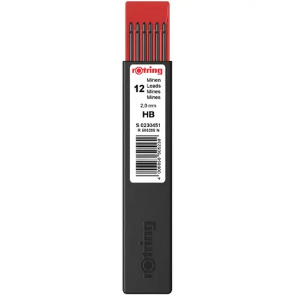 Грифель для механического карандаша Rotring, 2,0 мм., HB, (S0230451)