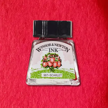 Туш Winsor&Newton 14 мл. Водна основа, Червоний, Drawing Inks (1005601)