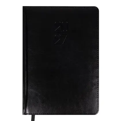 Щоденник датований LEO Planner 2027 A5, 368 сторінок Твердий, Чорний, Vector (252760)