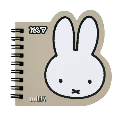 Блокнот YES 100*100 мм., 30 аркушів клітинка, на спіралі, Miffy (152183)