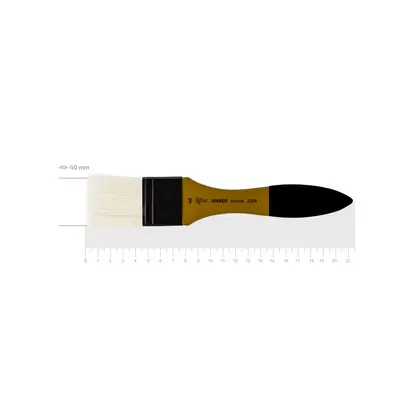 Пензель щетина ROSA AMBER 2306 флейц №40 коротка ручка, (230640)