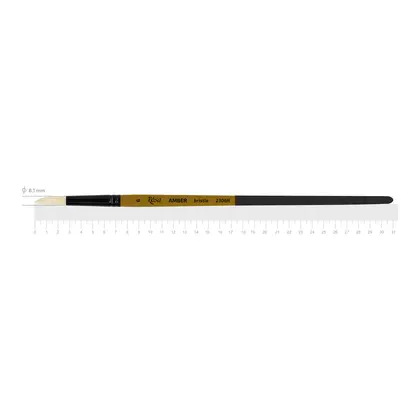 Кисть щетина ROSA AMBER 2306R круглая, №6, длинная ручка, (2306R06)