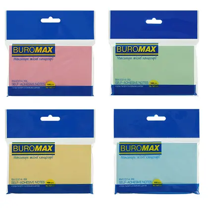 Папір для нотаток Buromax 76*127 мм., 100 аркушів (BM.2314-99)