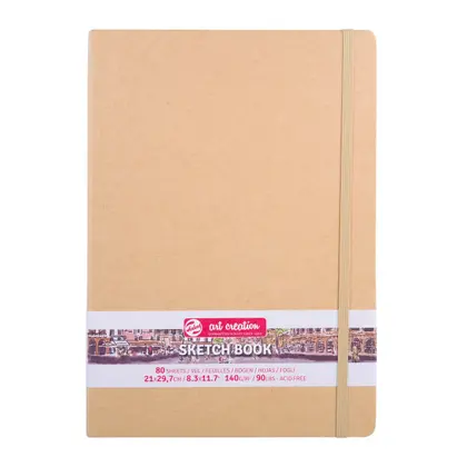 Альбом для графіки Royal Talens Art Creation А4, 80 аркушів 140 г/м2, тверда обкладинка, Kraft, (9314433M)