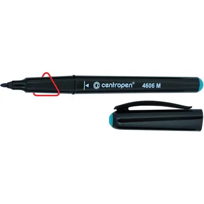 Маркер перманентний Centropen CD/DVD ergoline 4606 1 мм. Зелений, (4606/04)