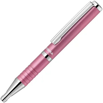 Ручка подарункова Zebra кулькова 0,7 мм корпус рожевий, Slide mini (BP075-PK07 (SL-F1mini))