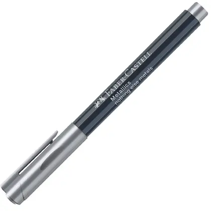Маркер художній Faber-Castell PITT 1,5 мм. Срібло, (160751)