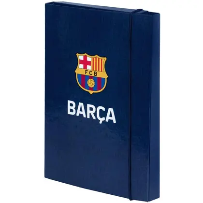 Папка для тетрадей KITE, В5, FC Barcelona, картонная, на резинке, (BC25-210)