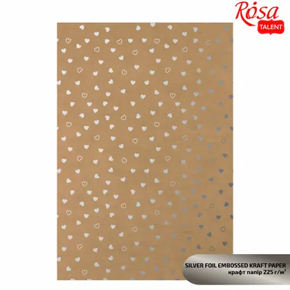 Крафт бумага с тиснением Rosa, А4, 225 г/м2, (5321008)