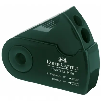 Точилка Faber-Castell з контейнером, Зелена, SLEEVE (582800)