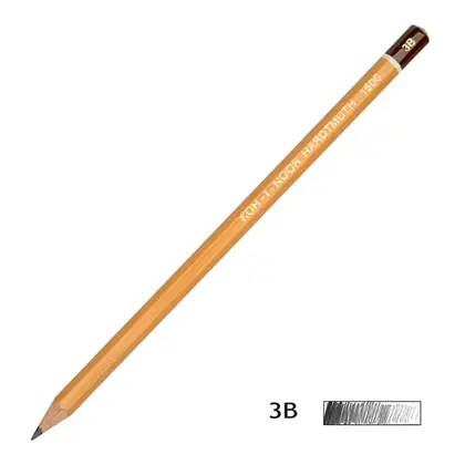 Чернографитный карандаш Koh-i-noor 1500, 3В, , (1500.3B)