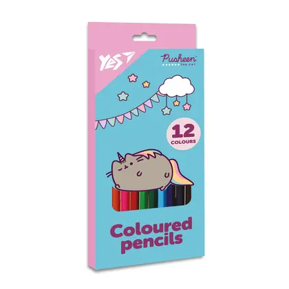 Цветные карандаши в наборе YES, 12 цветов, Pusheen, (290721)