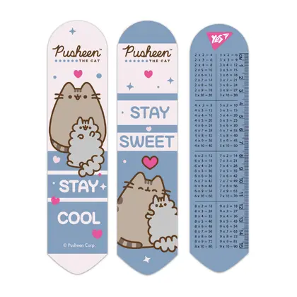 Закладки для підручників YES пластикові, 2D, Рожево-блакитні, Pusheen (708340)