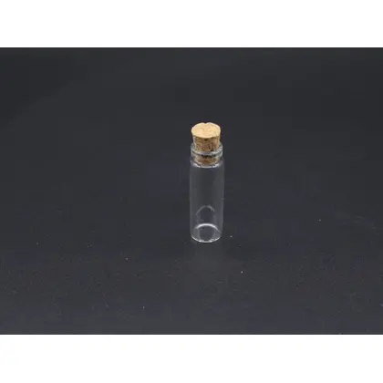 Скляна Бутилочка 2 мл., 11*35 мм. стеклянная с корковой пробкой (ST-003)