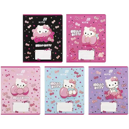 Набір шкільних зошитів KITE в упаковці 20 шт., по 18 аркуша клітинка, Hello Kitty (HK26-236-1 У)