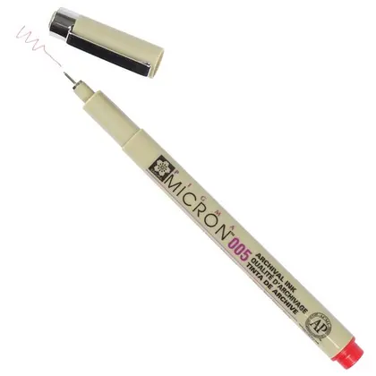 Линер Sakura Pigma Micron, (0.05) 0,2 мм., , Красный, PIGMA Micron (XSDK005#19)