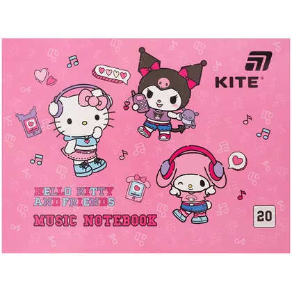 Нотний зошит KITE А5, 20 аркушів Hello Kitty (HK26-405)