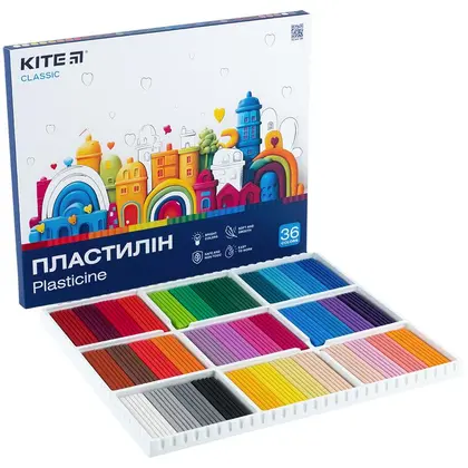 Пластилин Kite Classic  36 цветов, 720 г. (K-078)