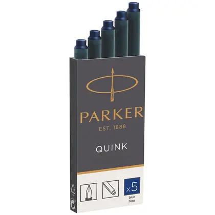 Картридж для ручки Parker 5 шт. Синій, (11 410BLU)