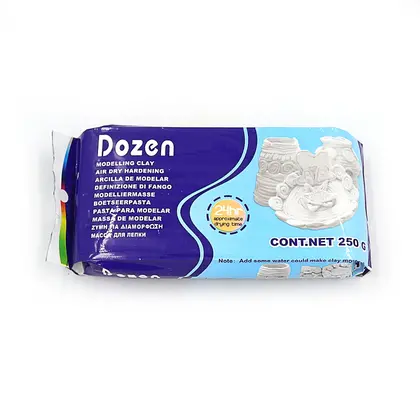 Полимерная самозастывающая глина Dozen, 250 г., Белая, (0664DSCN)