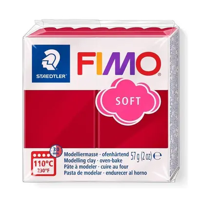 Полимерная глина Fimo Soft, 57 г., Вишневая, (8020-26)