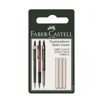 Змінні гумки Faber-Castell 3 шт. змінний для механічного олівця, Grip Executive (131596)
