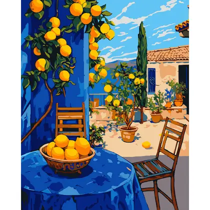 Картина по номерах Santi 40*50 см. Лимонний дворик (955754)