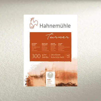 Бумага для акварели Hahnem?hle, 50*65 см., William Turner, 300 г/м2, 100% хлопок, Cold Pressed, Белый, (10627060)