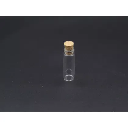 Скляна Бутилочка 2 мл., 11*35 мм. стеклянная с корковой пробкой (ST-003)